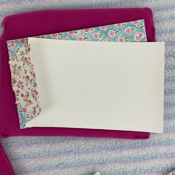 Handmade 10 piece stationary set paper & fabric mixed media - Picture 12 of 16